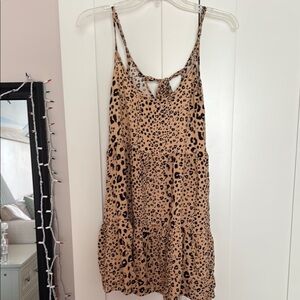 Leopard Print Sleeveless Dress